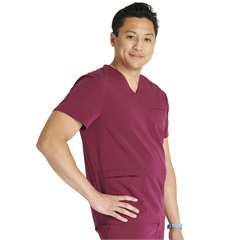 CK719A, Men's V-Neck 3 Pocket Scrub Top
